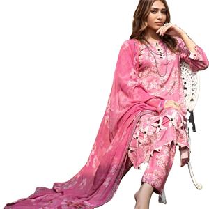 Trajes Salwar Kameez de lino con estampado digital de alta calidad para mujer, ropa de invierno en estilo pakistaní - Product Image 1