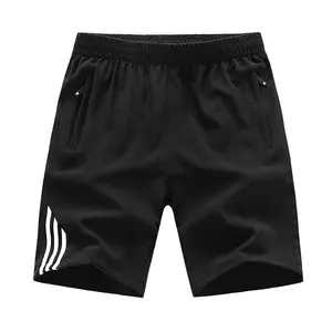 Wholesales shorts de corrida masculino, para treino, academia, logotipo personalizado, cáqui e preto
