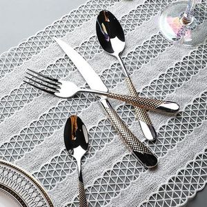 Decorative Silverware Set for Hotels Supply High Quality Steel Food Grade Quality Finished Cutlery Set <b>Flatware</b> With Logo - Product Image 2