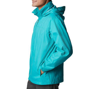 Chaqueta de lluvia impermeable de Color sólido Ferozi para hombre 2025, chaqueta de lluvia de gran tamaño estilo con cremallera de tela de poliéster ligera para hombre - Product Image 4