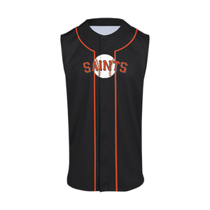 Jersey de Béisbol y Sóftbol sin Mangas con Botones, Diseño Personalizado de Alta Calidad, Unisex, Tallas Grandes, Transpirable, de Secado Rápido, 100% Poliéster - Product Image 5