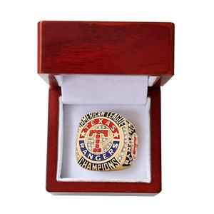 แหวนแชมป์เบสบอลเท็กซัสเรนเจอร์ส ลดราคาพิเศษ คุณภาพสูง แหวนฮิปฮอปชุบทองคำแท้ประดับมอยส์ซาไนต์ สำหรับแฟนๆ - Product Image 3