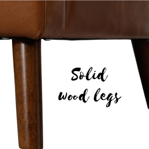 Modern Genuine Leather Accent <b>Chair</b> Straight <b>Arm</b> Comfortable Reading <b>Chair</b> for Bedroom Living Room Apartment - Product Image 6