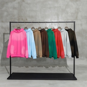 Sudadera con capucha recortada Vintage con lavado ácido de alta calidad, fabricante de gráficos personalizados, logotipo de letra, sudaderas con capucha de gran tamaño Unisex de peso pesado - Product Image 1