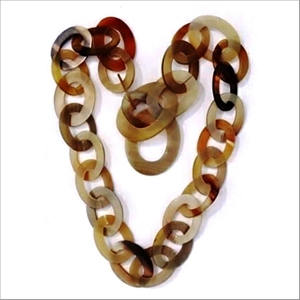 สร้อยคอเขาควายเคลือบแล็กเกอร์ทำจากไม้สีน้ำตาลเบจสร้อยคอเขาควายธรรมชาติทำด้วยมือสินค้าอินเดีย - Product Image 5