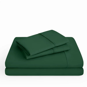 Drap-housse d'hôtel Draps en satin Drap et housse de couette Ensemble de housse de couette Couleurs unies Fabriqué au Pakistan Ensemble de housse de couette - Product Image 1