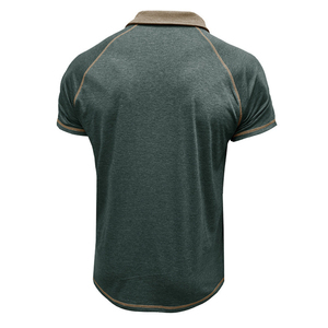 Offre Spéciale Polo Jacquard décontracté pour hommes à manches courtes Polo d'affaires Tee col et haut avec bouton patte Polo de Golf - Product Image 3