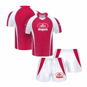 Uniformes de rugby sublimés en polyester personnalisés de haute qualité vêtements de sport en gros avec des ensembles de maillots de chemise de rugby de club shorts - Product Image 4