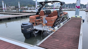 Nhà máy trực tiếp 22ft <span class=keywords><strong>Marine</strong></span> lớp thể thao phao thuyền Catamaran CE chứng nhận với Du thuyền Dock phao nền tảng cho tắm nắng - Product Image 3