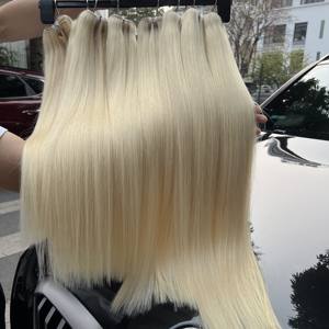 Venta al por mayor RAW DONOR BONE STRAIGHT COLOR SUPER DOBLE DRAWN 3 BUNDLES SET CON CIERRE FRONTAL EXTENSIONES DE CABELLO HUMANO - Product Image 5