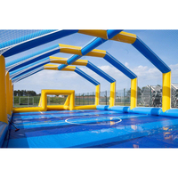 Terrain de football de sport en pvc personnalisé jeu d'entraînement gonflable arène terrain de football tube cadre étanche à l'air structure gonflable géante