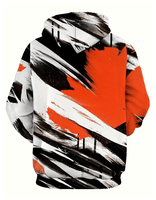 Nueva Sudadera con Capucha de Talla Grande para Hombre, Estampado 3D de Grietas de Roca, Sudadera con Capucha Extra Grande, 100% Algodón, Transpirable y Ecológica para Otoño e Invierno