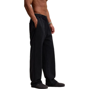 กางเกงวอร์มทรงตรงเอวกลาง ผ้าผสมคอตตอน ระบายอากาศ แห้งเร็ว ทรงหลวม สไตล์สปอร์ต พิมพ์ลายตามสั่ง ลุคผ้าซัก - Product Image 6