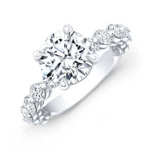 Anillo de Compromiso con Diamante Cultivado en Laboratorio de Corte Redondo de 2.20 Quilates, Montura de Una Sola Punta, Certificado IGI, Solitario Atemporal - Product Image 3