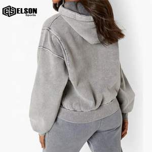 Sudadera con capucha y sudadera de talla grande hecha a medida para mujer, fabricación de ropa con logotipo impreso a la venta - Product Image 3