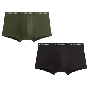 Calzoncillos bóxer de diseño OEM para hombre, conjunto de ropa de hombre de buena absorción, 95% algodón, 5% licra, logotipo personalizado, ropa interior de algodón para hombre, venta al por mayor - Product Image 1