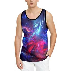 High Quality Men's Training Gym Wear Tank Tops Breathable Slim Fit Quick Dry Eco-Friendly Plaid Pattern Heat-Transfer Printed - Product Image 5