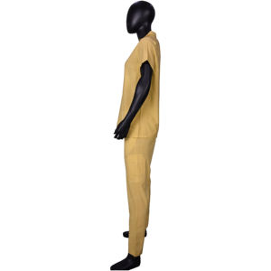 Tenues d'infirmières personnalisées Blaze, ensembles de blouses d'infirmières à manches courtes, col montant, tissu sergé polyester/coton, unisexe, usage hospitalier - Product Image 4