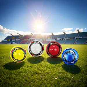 Ballon de football en PVC pour adulte avec logo personnalisé match officiel taille 5 cousu à la machine pour l'entraînement en PU/ PVC - Product Image 1