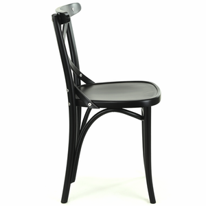 Chaise à dossier croisé en résine classique de ferme durable pour adultes aspect bois minimaliste pour la restauration, banquet, événements, restauration en plein air, hôtels - Product Image 3