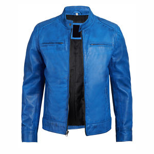 Chaqueta de cuero para hombre, abrigo de cuero auténtico para hombre de piel de vaca Natural 100%, ropa para hombre, chaqueta de cuero de otoño y primavera para hombre - Product Image 2