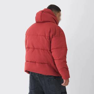 Veste matelassée coupe-vent pour hommes avec capuche en polaire manteaux d'hiver d'extérieur personnalisés veste matelassée pour hommes vente en gros - Product Image 3