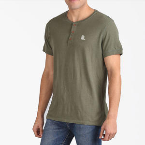 <b>Men</b> Blank Short Sleeve <b>Henley</b> <b>T</b> <b>Shirt</b> 2 3 Button Placket Custom Logo <b>Men</b> <b>Henley</b> Tee Short Sleeve <b>Men</b> Cotton <b>Henley</b> <b>T</b> <b>shirt</b> - Product Image 3