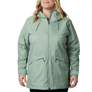 Chaqueta de senderismo al aire libre informal de manga larga cortavientos de Color sólido personalizado con capucha impermeable y chubasquero con estampado de logotipo - Product Image 4