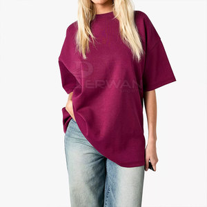 Camisetas de gran tamaño para mujer con servicio OEM Diseña tu propio logotipo Camisetas de gran tamaño para mujer - Product Image 1
