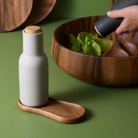 Salisbury Co Seville Wood Salt & Pepper Tidy Tray, petit plateau ovale fait main au design Art Déco