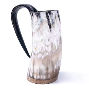 Tasses à bière personnalisées chopes à corne Viking élégantes fabriquées à partir de cornes pures et d'autres 2025 ustensiles à boire rétro de haute qualité tasses - Product Image 3