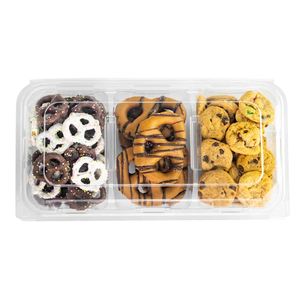 Caja industrial de panadería transparente de 3 compartimentos con grabado para almacenamiento y exhibición de alimentos - Product Image 4