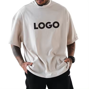 100% Cotton Oversized T-<b>Shirt</b> for Men Drop Shoulder Printed Loose Fit Custom Design Heavyweight Tee - Product Image 4