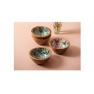 Tazón de cena de madera único con esmalte para la venta superior nuevo diseño tazón tallado en madera para precio al por mayor tazón para servir cena para el hogar - Product Image 3