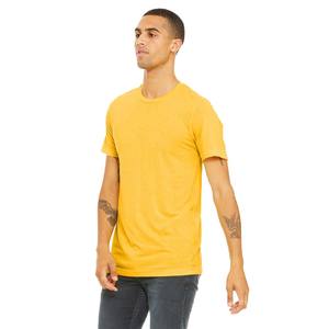 Camiseta de Cuello Redondo para Hombre, Color Amarillo, Logotipo Personalizado, Nueva, de Venta Caliente, Color Claro, Promocional, de Algodón Jersey - Product Image 2