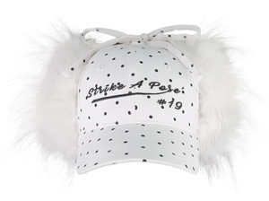 Casquette de baseball en peluche pour femmes, chapeaux en fourrure rétro amusants avec rabat pour les oreilles - Product Image 2