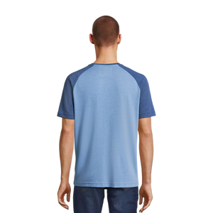 เสื้อยืดคอกลมทรงเข้ารูปสำหรับผู้ชายไซส์ใหญ่ คุณภาพสูง เป็นมิตรกับสิ่งแวดล้อม ดีไซน์สั่งทำได้ ใส่สบายในฤดูร้อน สีพื้น รุ่น BD แขนสั้น - Product Image 4