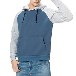 Sudaderas con capucha para hombre Sudadera con capucha de gran tamaño para hombre Casual Cremallera Empalme Sudadera térmica de gran tamaño Sudaderas con capucha para hombre Poliéster Azul - Product Image 1