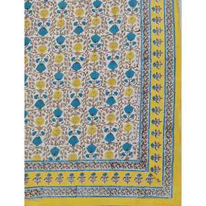 Hand Block Printed King Size 100% Cotton Double Bedsheet Pillow Cover Eco-Friendly Floral <b>Comforter</b> <b>Set</b> for Home 3 Pcs <b>Set</b> - Product Image 2