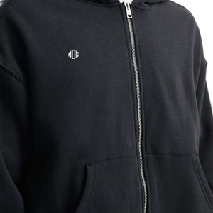 Sudadera con Capucha para Hombre de Algodón Grueso, Corte Holgado, Diseño con Cierre Completo, Estilo Urbano, para Marca Privada OEM - Product Image 3