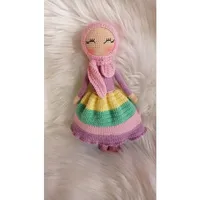 Poupée en crochet amigurumi en coton PP, adorable et mignonne, cadeau islamique, VAYA, certifiée biologique et sûre, 22-30 cm, multicolores, pour bébé