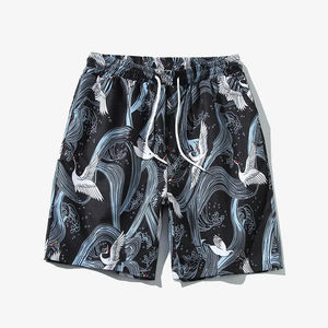 Bermuda en jean surdimensionné personnalisé pour hommes Streetwear short en denim déchiré avec broderie pour hommes - Product Image 1