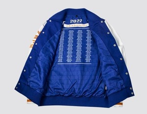 Custom Wholesale Plus Size Varsity Jacket Men Stand Collar Front Logo Position Waterproof <b>Genuine</b> Leather Shell Reversible - Product Image 5