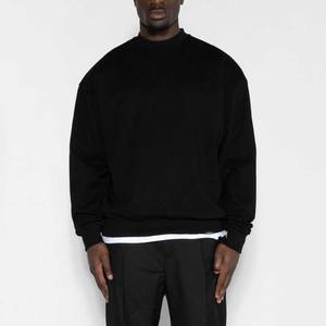 Sudadera de hombre 100% algodón de alta calidad pulóver cuello redondo sudadera logotipo personalizado hombro caído Casual Streetwear sudaderas con capucha - Product Image 1