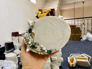 Gran oferta, bolso de moda elegante para mujer, embrague de resina múltiple de alta calidad, caja de arte indio exótico, Vintage fiestas de boda, acrílico, Verano - Product Image 5