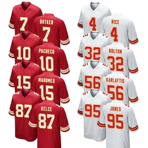 Camisetas de Fútbol Americano de Kansas 2025 para Hombre y Mujer, Tallas Grandes, Ropa Deportiva de Algodón Orgánico/Poliéster, Manga Corta, Estampado por Transferencia de Calor - Product Image 1