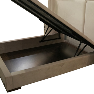 Base de lit relevable de luxe rembourrée avec cadre en acier, tête de lit moderne, personnalisable, OEM, vente en gros B2B - Product Image 6