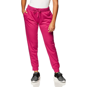 Pantalones deportivos personalizados para correr activos para mujer, pantalones de chándal deportivos de lana con estilo frontal plano, decoración pintada suministrada por ODM - Product Image 1