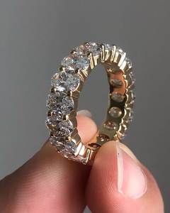 Élégante bague en diamant Moissanite élégante avec pierre précieuse brillante taillée en argent 925 cadeau pour les femmes bijoux fiançailles utilisation - Product Image 3