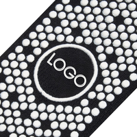 JZVINA Chaussettes Pilates à forte adhérence Chaussettes Grippy à rayures personnalisées Femmes Longueur d'équipage pour l'entraînement au tapis de yoga Pilates Reformer